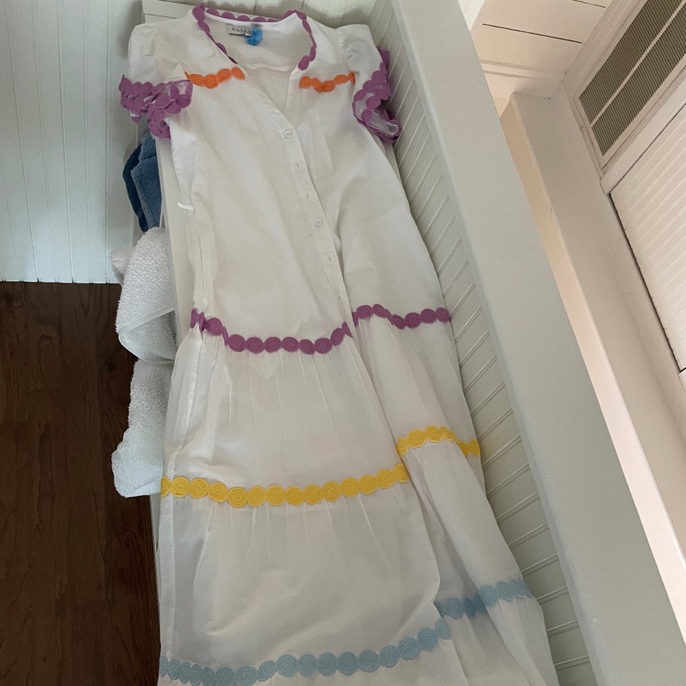 Hale bob maxi dress tiered